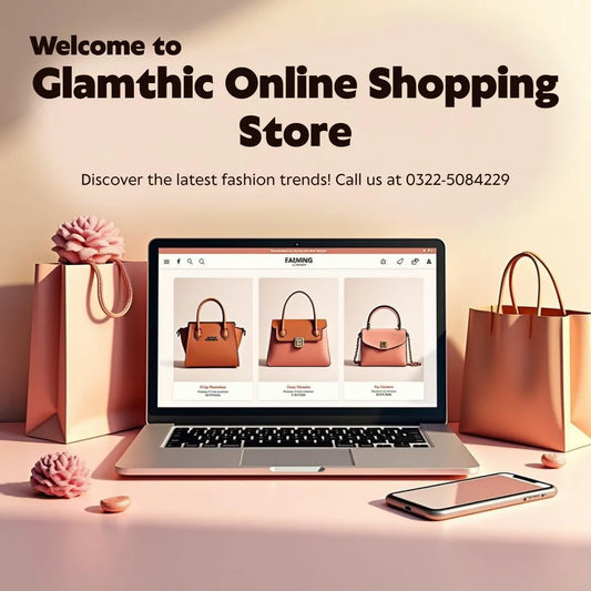 Stylish handbags illustration with Welcome to Glamthic – Online in Pakistan