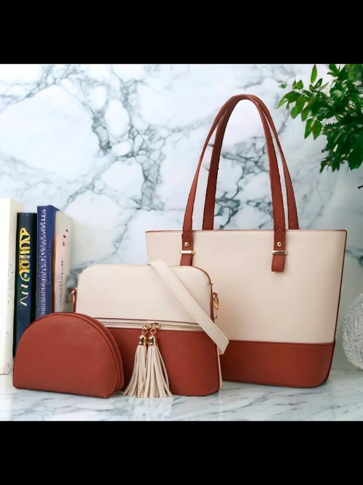 Elegant 3-Piece Hand Carry Bag for Women – Premium Style