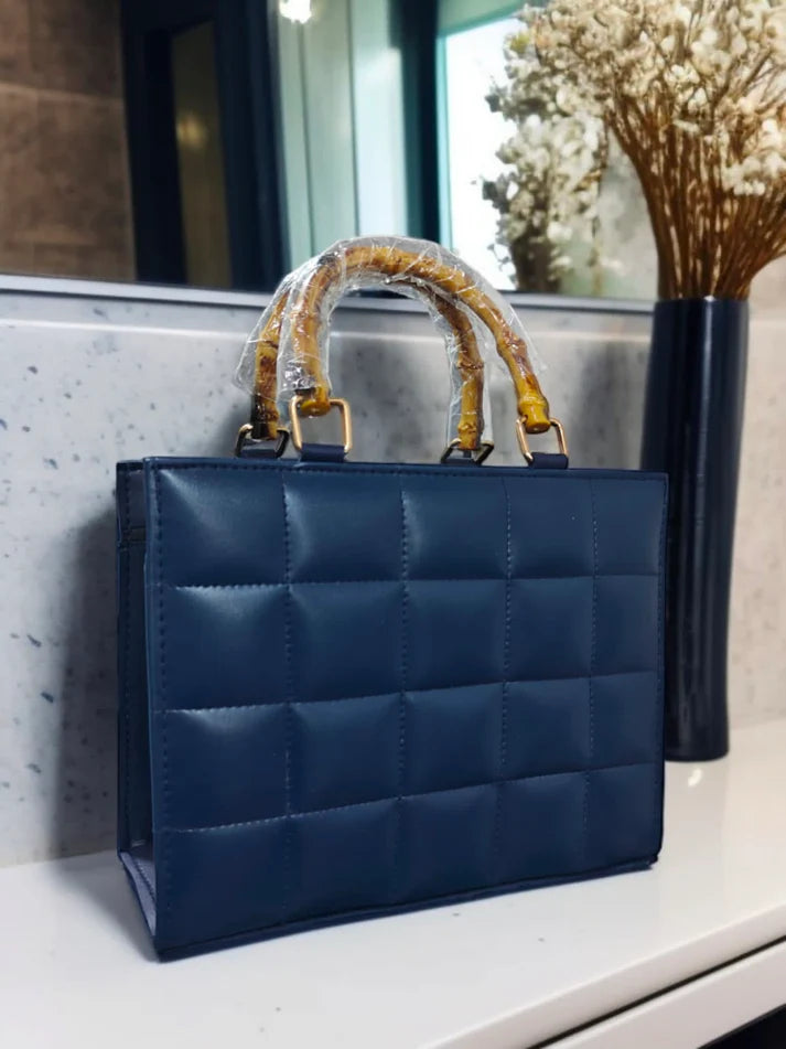 Cross Stitch Leather Box Bag – Stylish Handbag for Women in Pakistan